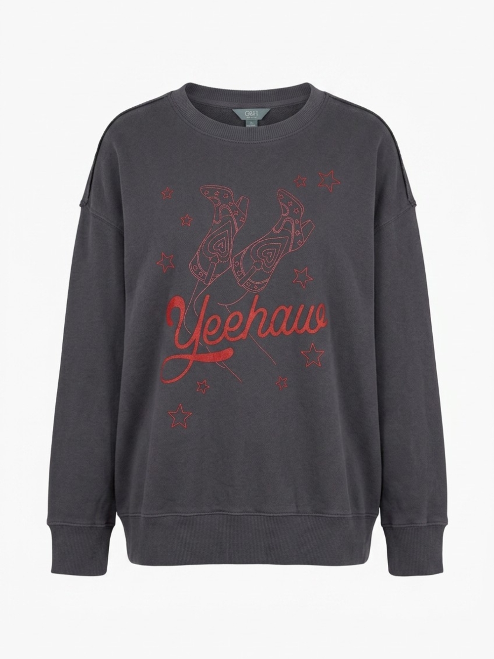 Yeehaw Cowgirl Boots Western Graphic Crewneck Festival Sweatshirt XL 5004